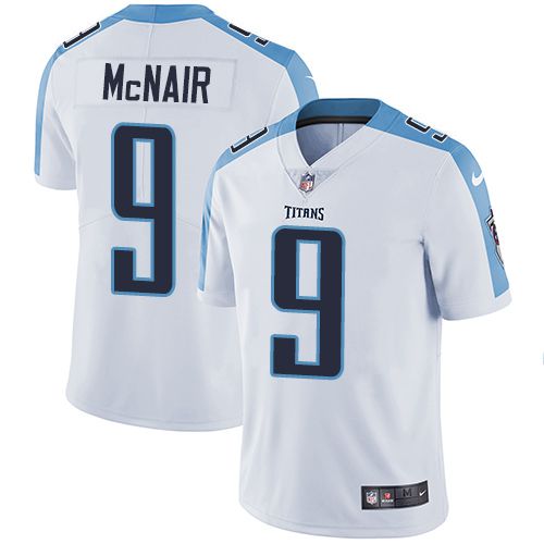 Men Tennessee Titans #9 Steve McNair Nike White Vapor Limited NFL Jersey